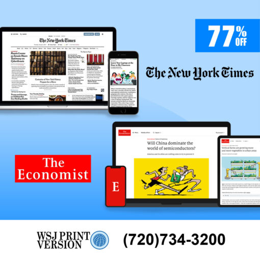New York Times and The Economist Digital Subscription for 3 Years
