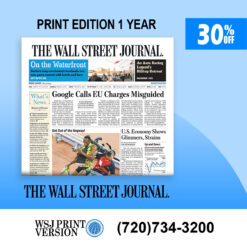 Wall Street Journal Print Edition Subscription 1 Year 6-days a week delivery